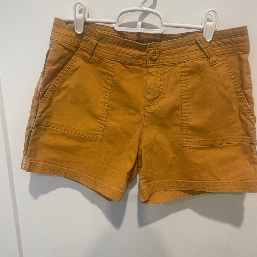 Prana Tan Cargo Shorts with Classic Design